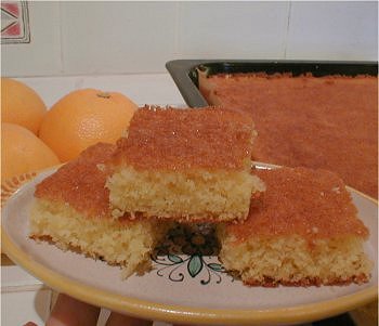 Appelsinkake i langpanne